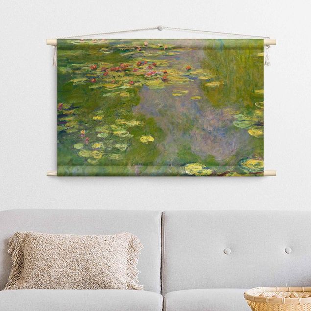 Wandbehang groß Claude Monet - Grüne Seerosen