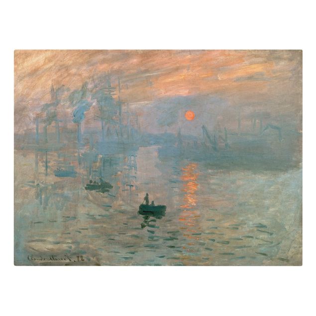 Leinwanddruck Claude Monet - Gemälde Impression (Sonnenaufgang) - Kunstdruck Quer 4:3 - Impressionismus