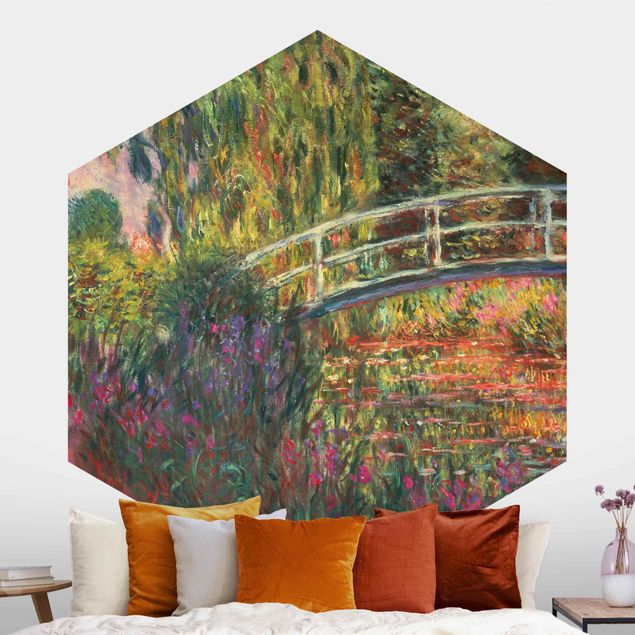 Tapete Baum Claude Monet - Japanische Brücke im Garten von Giverny