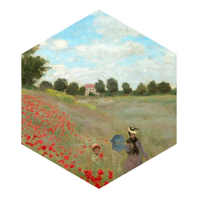 Tapeten Vlies Claude Monet - Mohnfeld bei Argenteuil