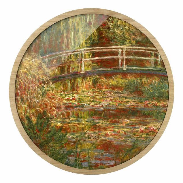 Claude Monet Bilder Claude Monet - Seerosenteich und japanische Brücke (Harmonie in rosa)