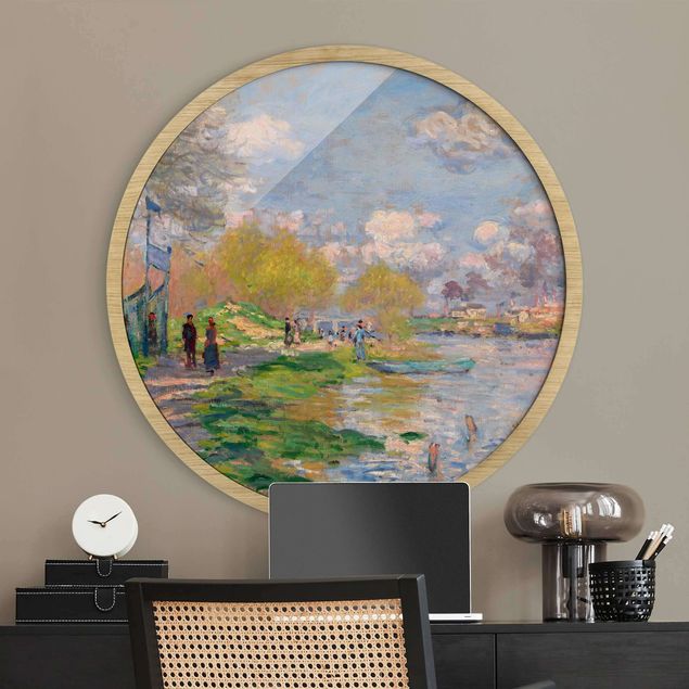 Runde Wandbilder Claude Monet - Seine