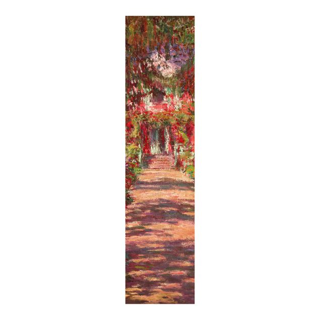 Schiebegardinen Kunstdrucke Claude Monet - Weg in Monets Garten in Giverny