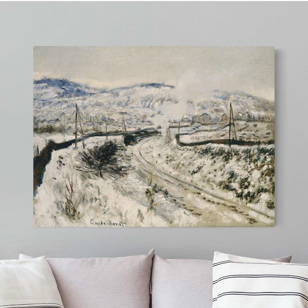 Leinwand Natur Claude Monet - Zug im Schnee