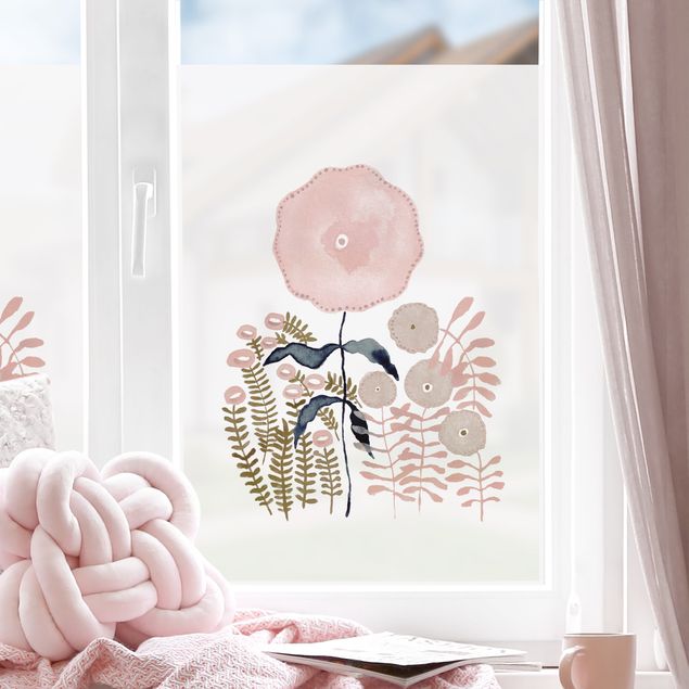 Blumen Fensterbild Claudia Voglhuber - Blumen Rosa