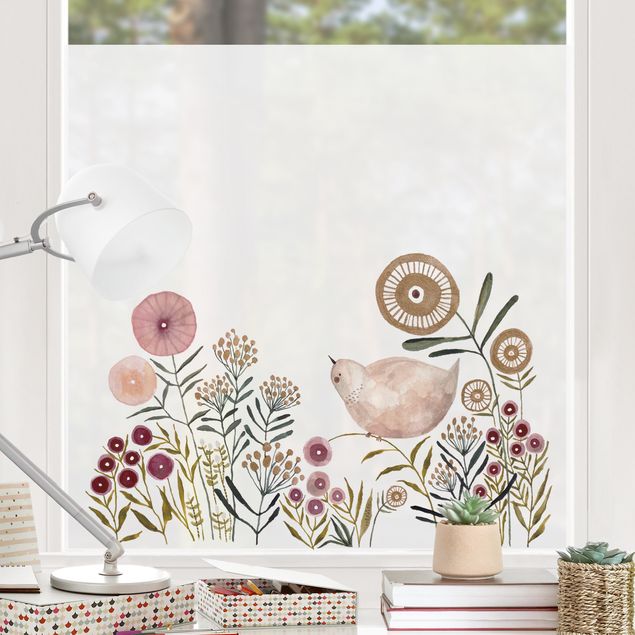 Blumen Fensterbild Claudia Voglhuber - Goldener-Vogel