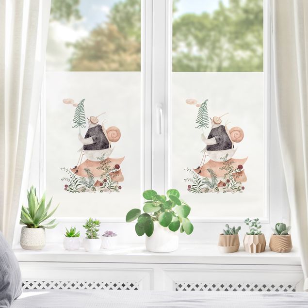Fensterfolie - Sichtschutz - Claudia Voglhuber - Vogel Waldschätze - Fensterbilder