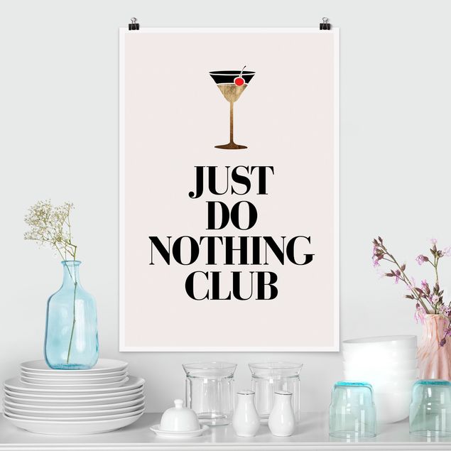 Wand Poster XXL Cocktail - Just do nothing club