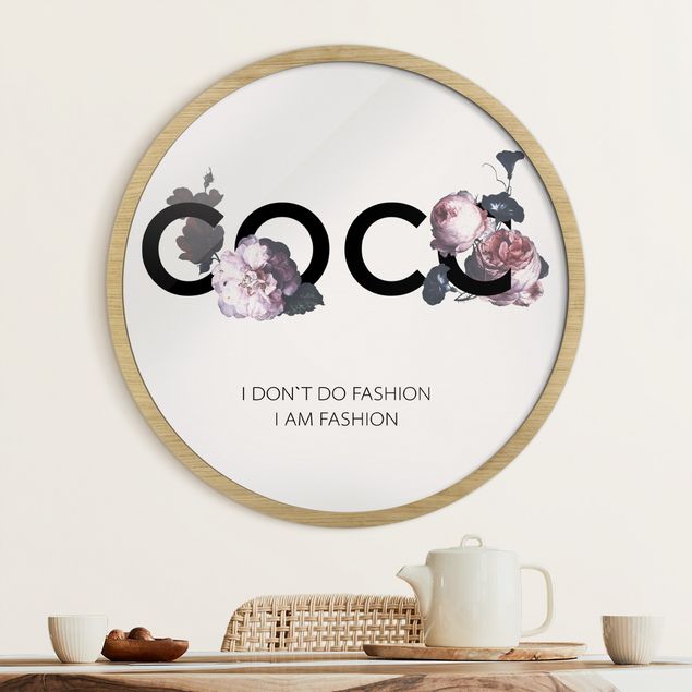 Runde Wandbilder COCO - I don´t do fashion Rosen