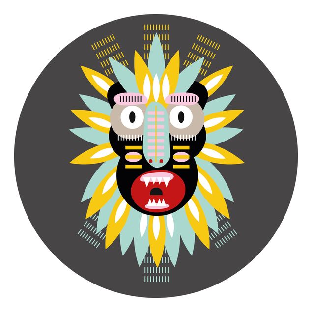 selbstklebende Tapete Collage Ethno Maske - King Kong