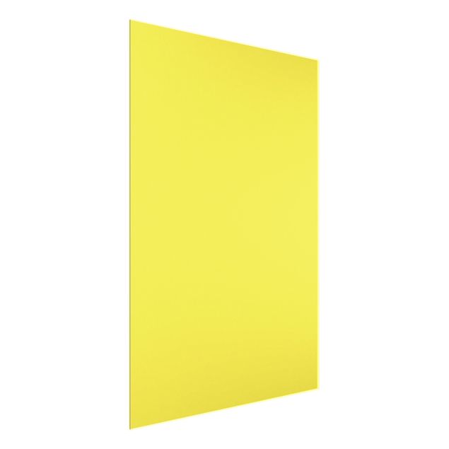 Glasbild - Colour Lemon Yellow - Hochformat 3:4