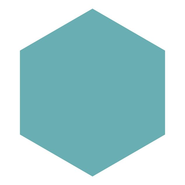 Hexagon Mustertapete selbstklebend - Colour Türkis