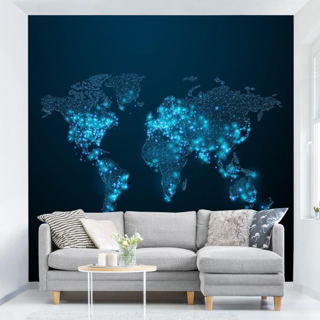 Tapeten kaufen Connected World Weltkarte