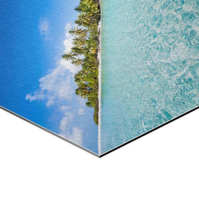 Hexagon Bild Alu-Dibond - Crystal Clear Water