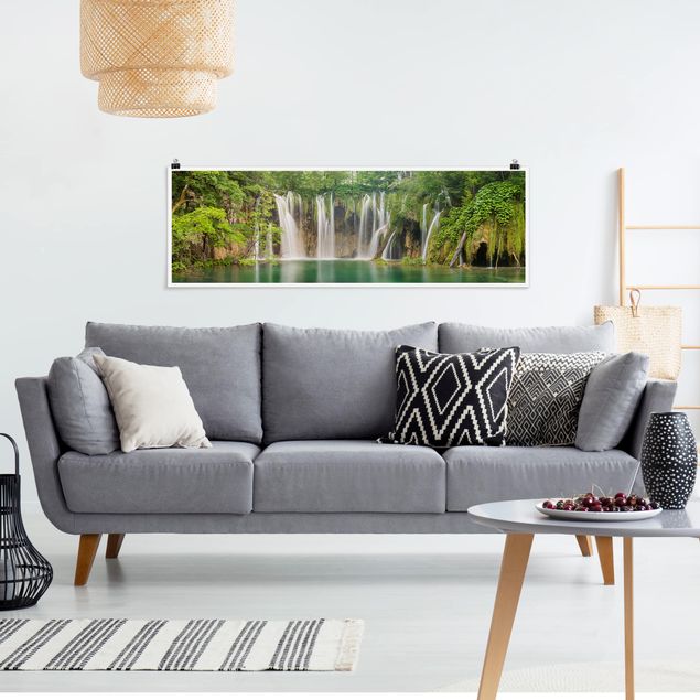 Moderne Poster Wasserfall Plitvicer Seen