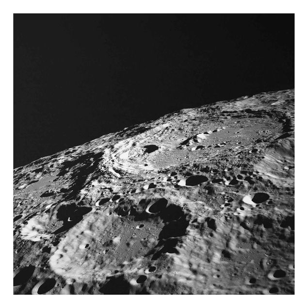 Alu-Dibond - NASA Fotografie Mondkrater - Quadrat