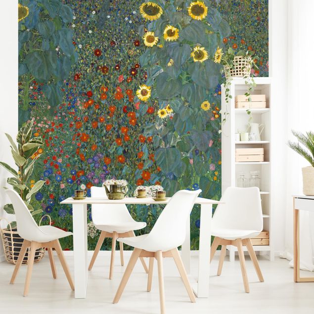 Fototapete - Gustav Klimt - Garten Sonnenblumen