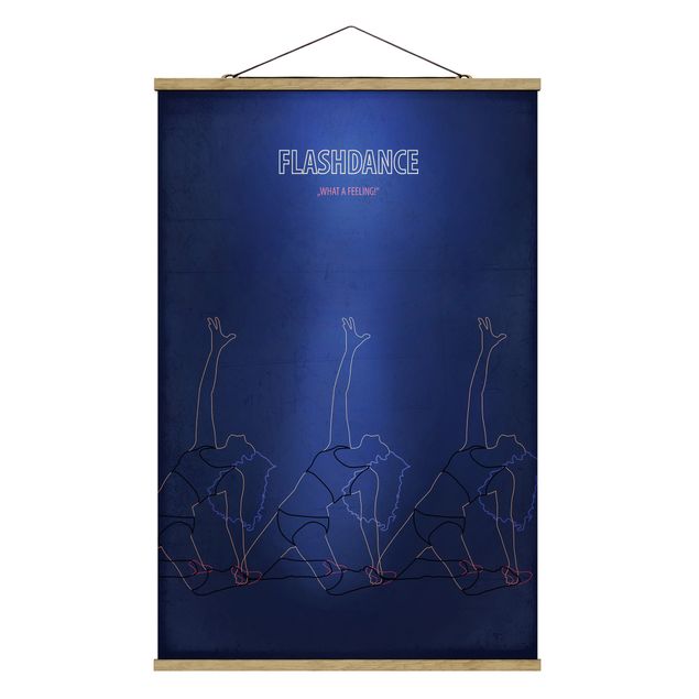Stoffbild mit Posterleisten - Filmposter Flashdance - Hochformat 2:3