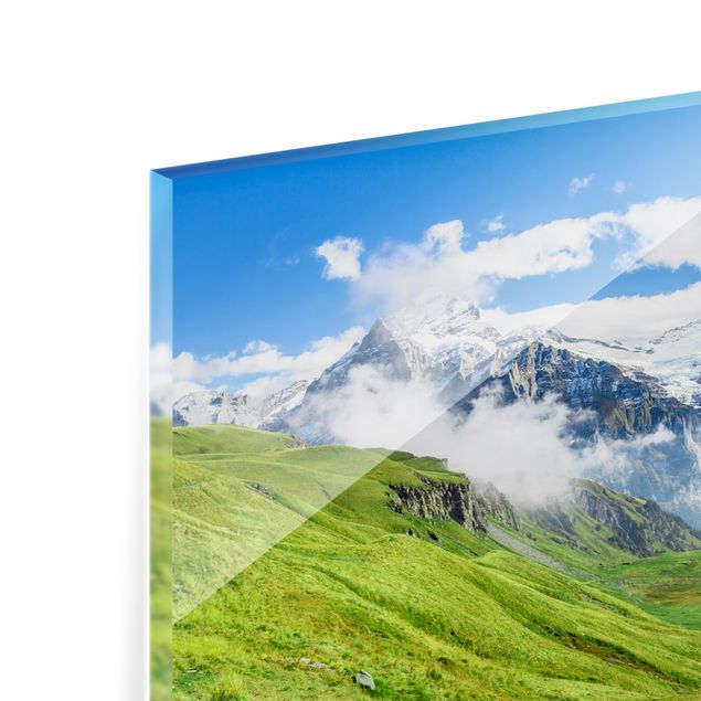 Spritzschutz Glas - Schweizer Alpenpanorama - Panorama 5:2