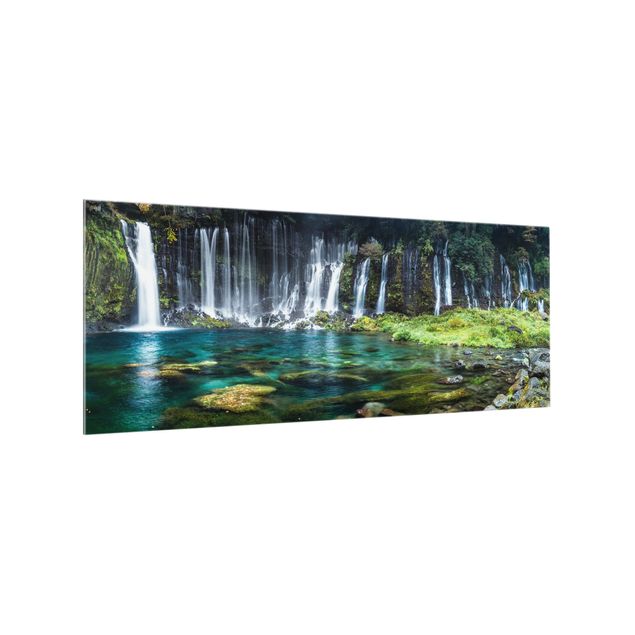 Spritzschutz Glas - Shiraito Wasserfall - Panorama 5:2