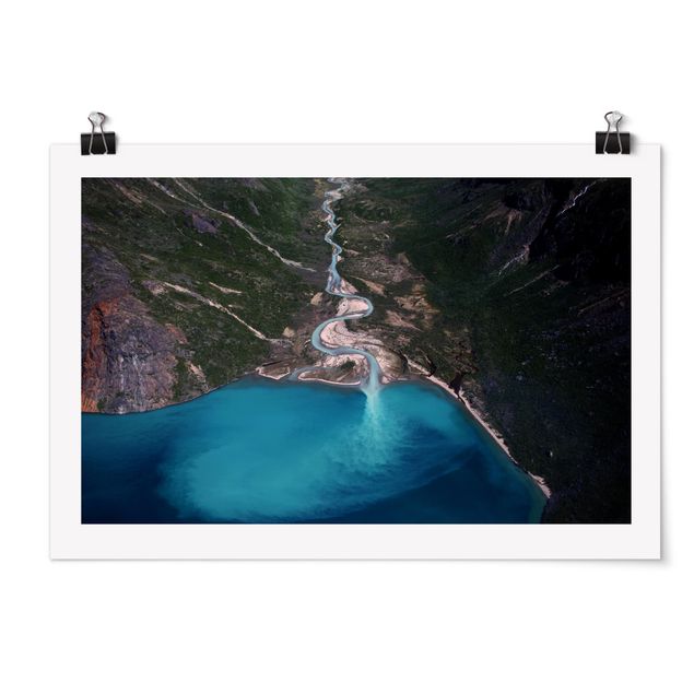 Poster - Fluss in Grönland - Querformat 2:3