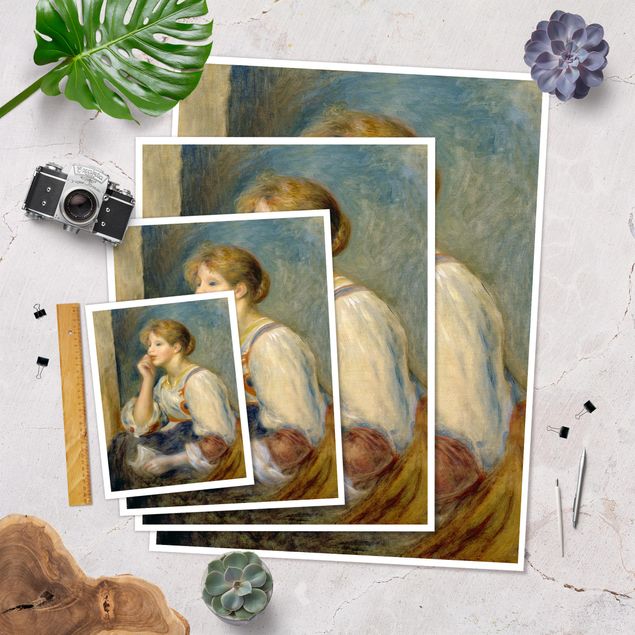 Poster - Auguste Renoir - Junges Mädchen mit Brief - Hochformat 3:4