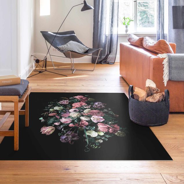 Moderne Teppiche Jan Davidsz de Heem - Dunkles Blumenbouquet