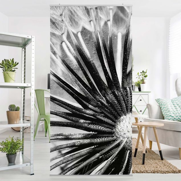 Vorhang Raumtrenner Pusteblume Schwarz & Weiß