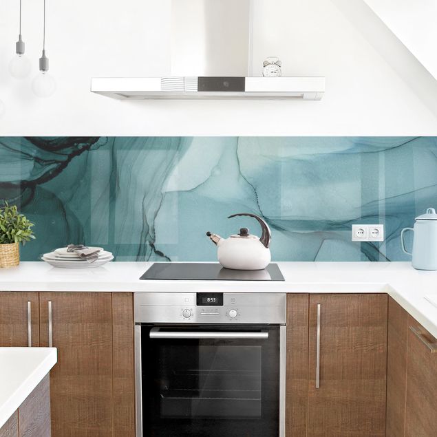 Küchenrückwand selbstklebend Melierte Blautanne