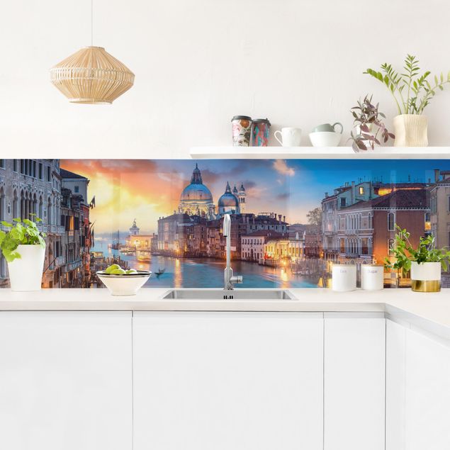Küchenrückwand Folie selbstklebend Skyline Sunset in Venice