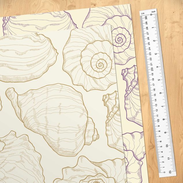 Pattern Design Maritimes Muschel-Muster in 2 Farben