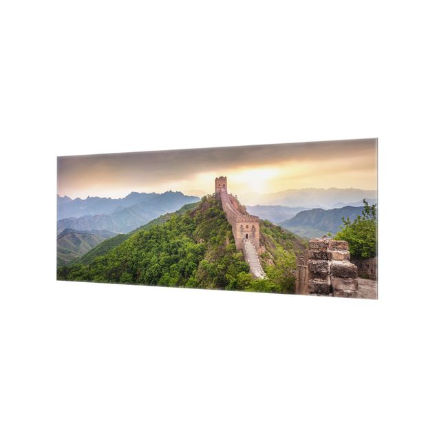 Spritzschutz Glas - Die unendliche Mauer von China - Panorama 5:2