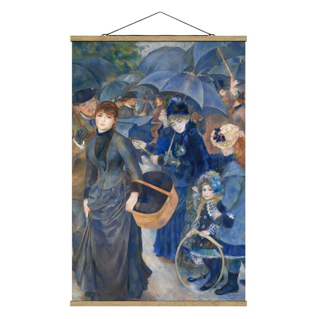 Stoffbilder mit Posterleisten Auguste Renoir - Die Regenschirme
