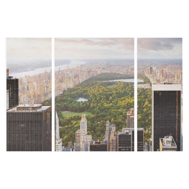 Leinwandbild 3-teilig - Blick über den Central Park - Triptychon