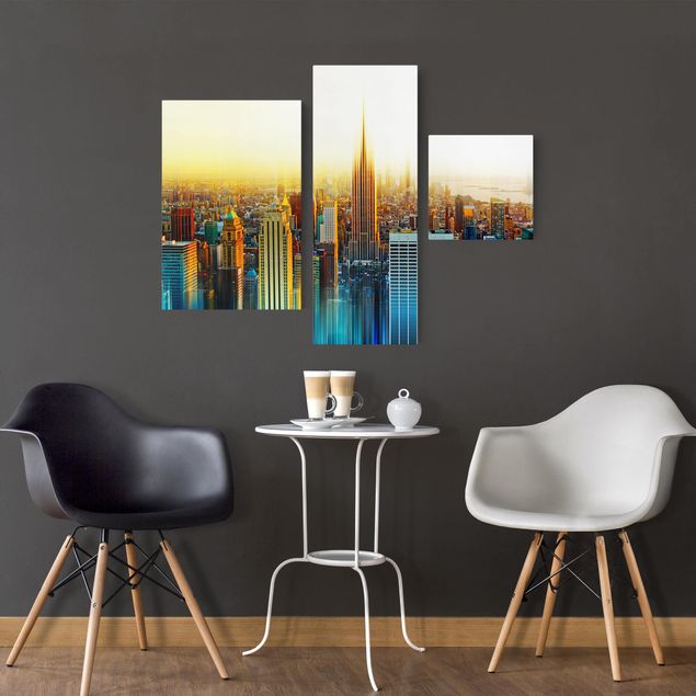Skyline Leinwandbild Manhattan Abstrakt