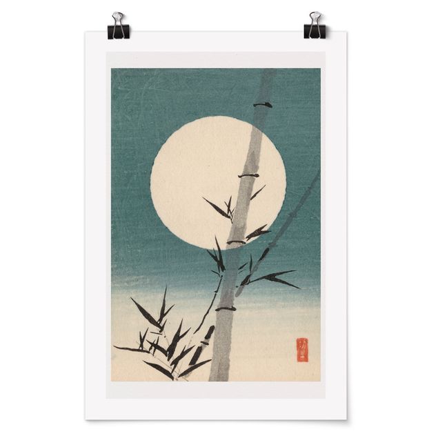 Bilder Japanische Zeichnung Bambus und Mond