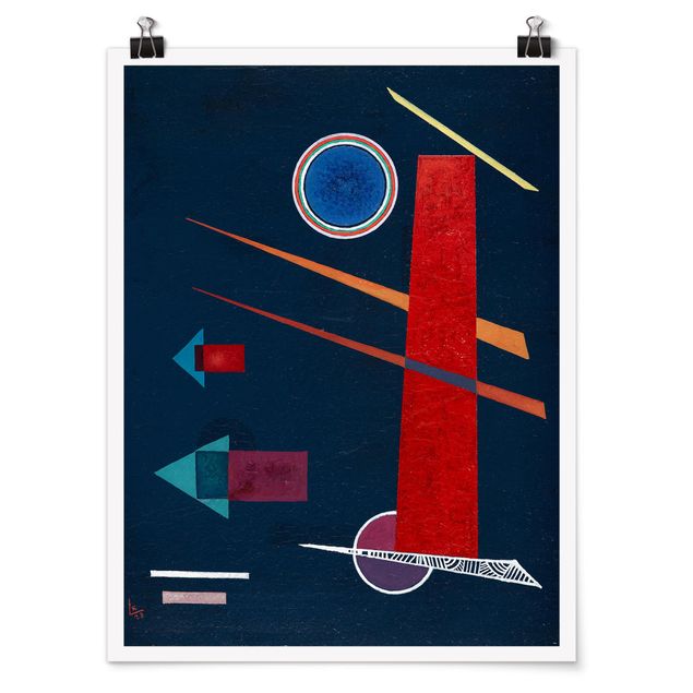 Moderne Poster Wassily Kandinsky - Mächtiges Rot
