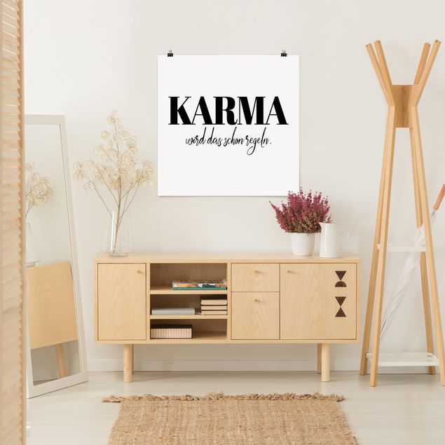 Poster - Karma wird das schon regeln - Quadrat 1:1