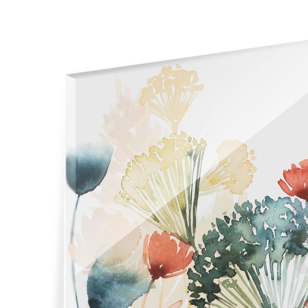 Glas Spritzschutz - Wildblumen im Sommer I - Quadrat - 1:1