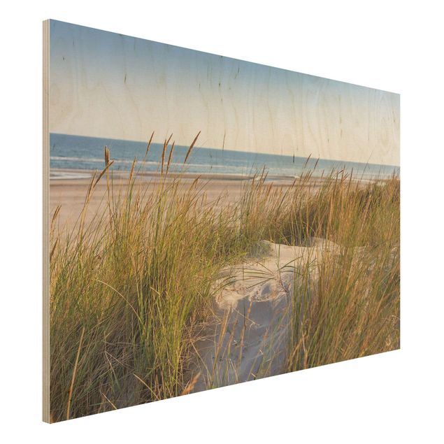 Holzbilder Natur Stranddüne am Meer
