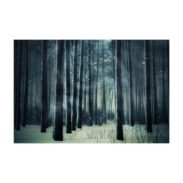 Wald Teppich Mystischer Winterwald