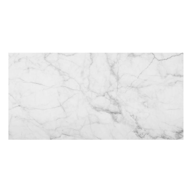 Spritzschutz Glas - Bianco Carrara - Querformat - 2:1