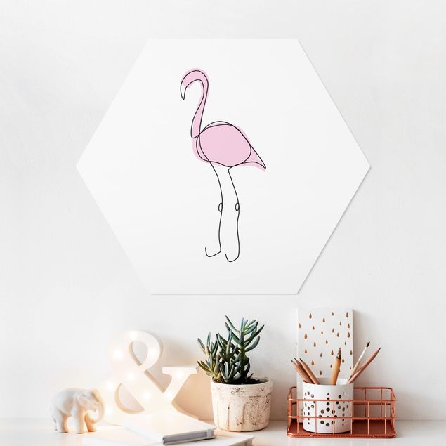 Hexagon Bild Forex - Flamingo Line Art