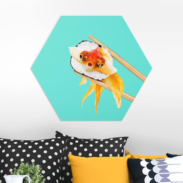 Jonas Loose Poster Sushi mit Goldfisch