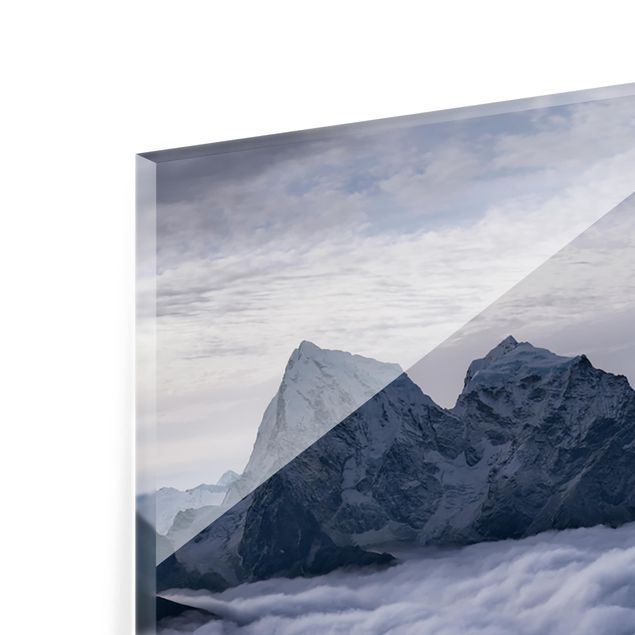 Glas Spritzschutz - Wolkenmeer im Himalaya - Quadrat - 1:1