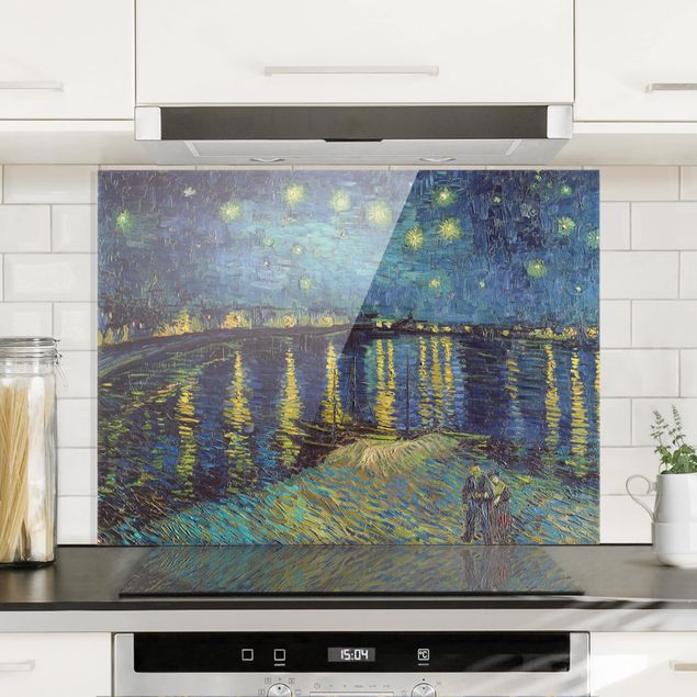 Impressionistische Bilder Vincent van Gogh - Sternennacht über der Rhône