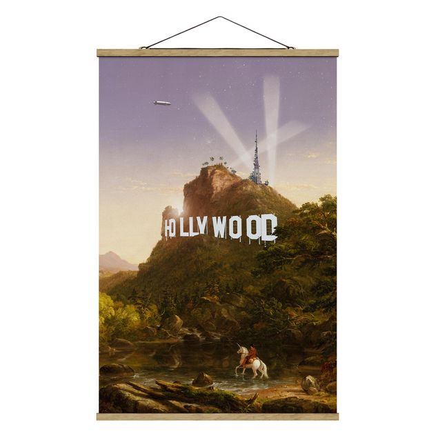 Stoffbild mit Posterleisten - Jonas Loose - Gemälde Hollywood - Hochformat 2:3