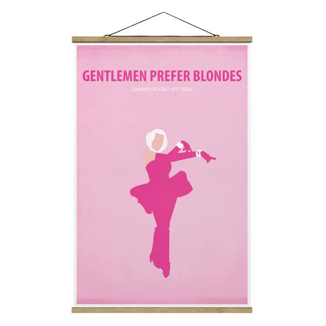 Stoffbild mit Posterleisten - Filmposter Gentlemen prefer blondes II - Hochformat 2:3