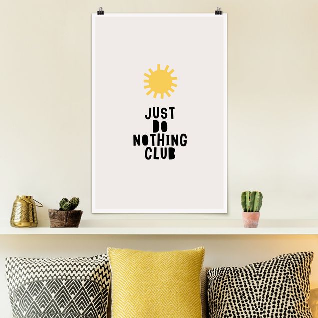 Wand Poster XXL Do Nothing Club Gelb