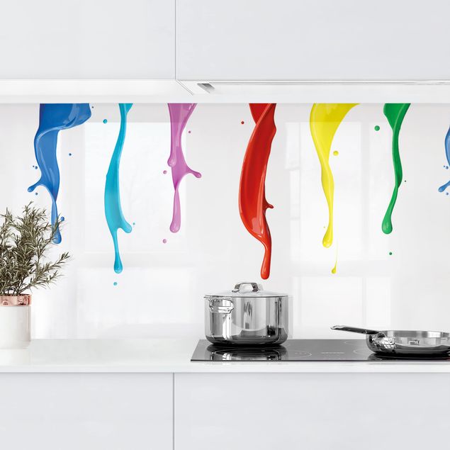 Platte Küchenrückwand Farbspritzer I